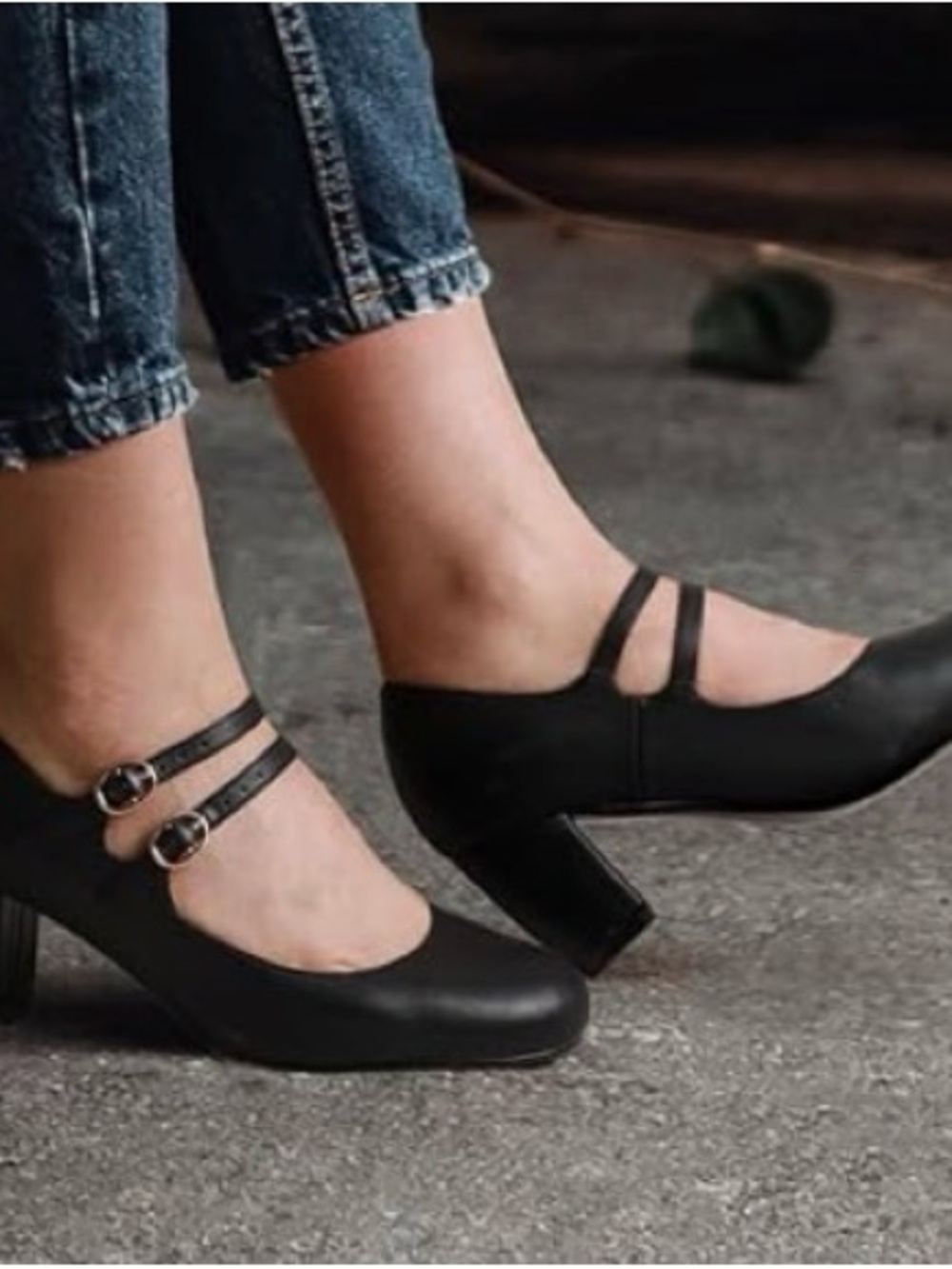 Mary Jane Block Heels Sz 8